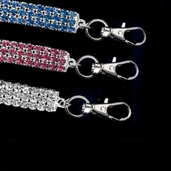 Bling Rhinestone Dog Collar Crystal Puppy Chihuahua Pet Dog Collars Leash For Small Medium Dogs Mascotas Accessories SML Pink