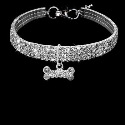 Bling strasszos kutyanyakörv kristály kölyök Chihuahua kisállat kutyanyakörvek póráz kis közepes kutyáknak Mascotas kiegészítők SML rózsaszín