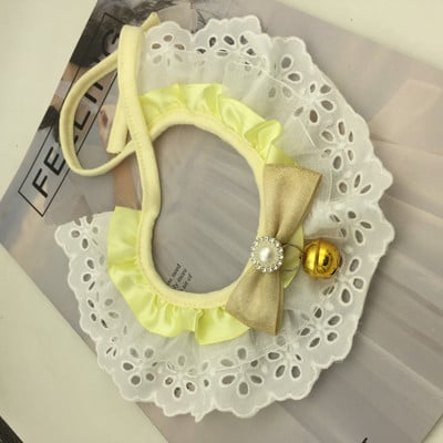 Csipke Kutya Bandana Nyomtatott Puha Nyakörv Öltöztetős Kisállat nyakkendő Kellékek Macska sál Virágos szalag Chihuahua kiskutya cica pórázhoz