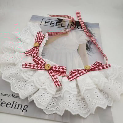 Csipke Kutya Bandana Nyomtatott Puha Nyakörv Öltöztetős Kisállat nyakkendő Kellékek Macska sál Virágos szalag Chihuahua kiskutya cica pórázhoz