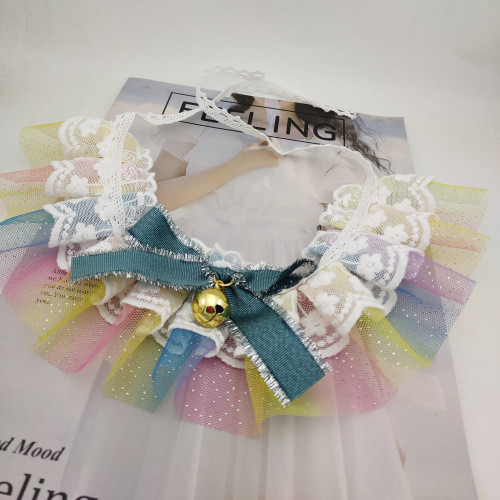 Csipke Kutya Bandana Nyomtatott Puha Nyakörv Öltöztetős Kisállat nyakkendő Kellékek Macska sál Virágos szalag Chihuahua kiskutya cica pórázhoz