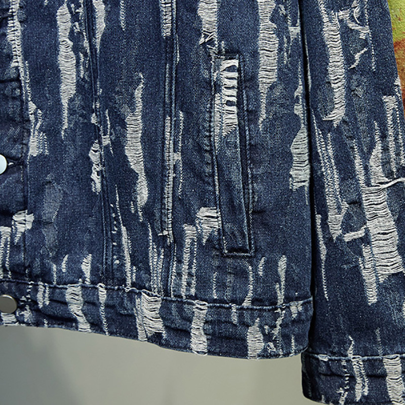 Мъжко зимно топло палто със сваляща се подплата, удебелено скъсано дънково яке, горно облекло