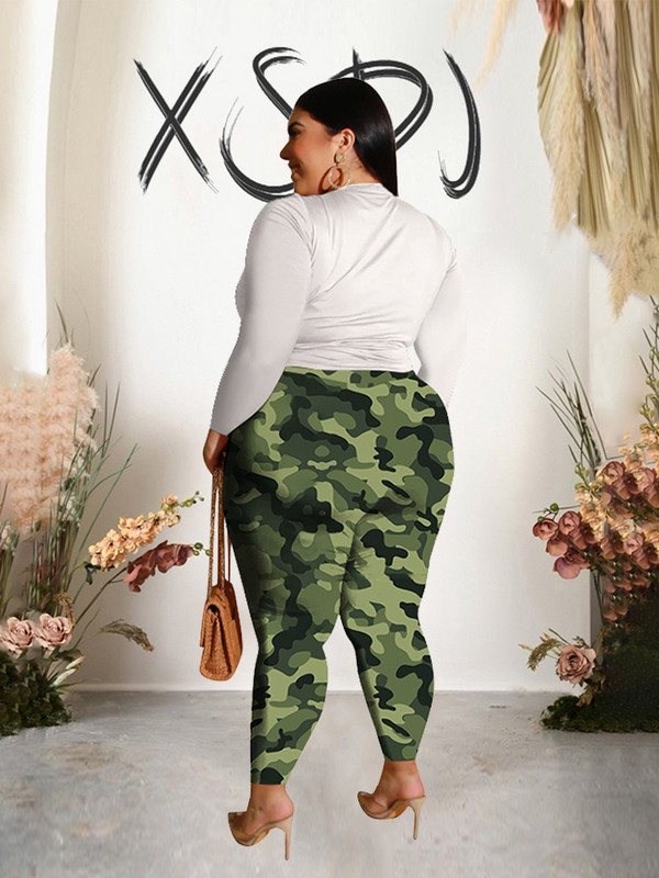 Komplektid naistele, 2-osaline, sügisene suur ülikond Sexy Curve plusssuuruses naiste elegantsed püksid ja pluusikomplekt hulgimüük Dropshipping