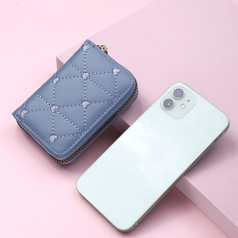 Naiste rahakott Naiste väike kaardiümbris Naiste õmblemine Armastus Suure mahutavusega mündikott Orel Minikaardihoidja Carteras Para Mujer 2022