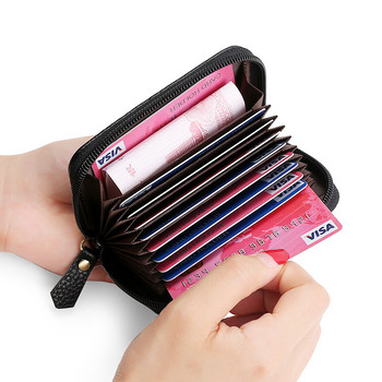 Κάτοχος ανδρικής κάρτας Επαγγελματίες γυναίκες Κάτοχος πιστωτικής κάρτας  θήκη για τραπεζικές κάρτες Πορτοφόλι RFID Κέρμα Carteira Masculina