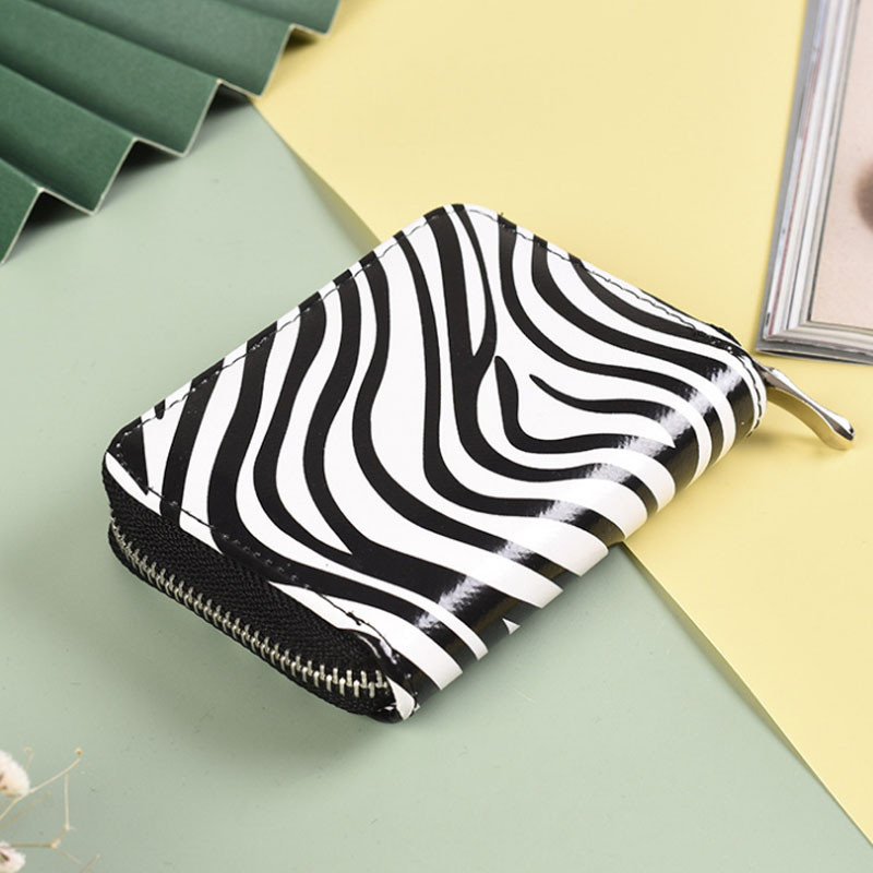 Γυναικείο πορτοφόλι Zebra Print Πορτοφόλι Δερμάτινο κοντό πορτοφόλι Χαριτωμένα πορτοφόλια νομισμάτων Πορτοφόλια για χρήματα Μίνι πορτοφόλια Carteras Θήκη πιστωτικής κάρτας
