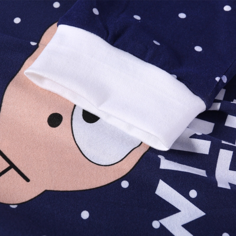 Női hosszú ujjú, medvemintás felsők és nadrágok, Wave Point pizsamakészlet hálóruha