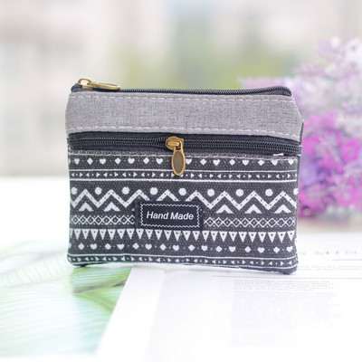 Γυναικείο πορτοφόλι από βαμβακερό ύφασμα για κέρματα Γυναικείο πορτοφόλι με κάρτες Μικρή αλλαγή τσάντα ρετρό καμβά γυναικεία τσαντάκια χειρός Πορτοφόλι Carteras Para Mujer