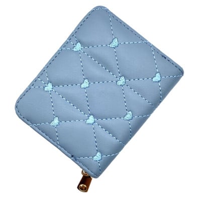 Vyšívané peňaženky so srdcom pre ženy Kawaii Roztomilá peňaženka Dámska peňaženka PU Porte Carte Malá dámska kožená peňaženka na mince a karty