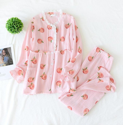 Uus puuvillane sünnitus kevad ja suvine uus naistekoduteenus rasedate suur imetav armas lilleline magamisriiete komplekt