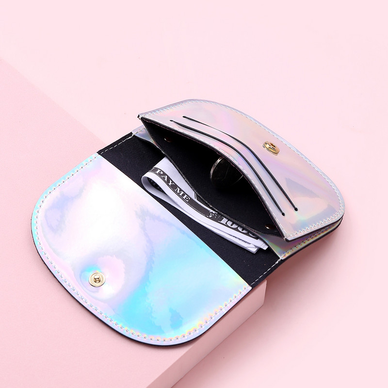 2023, noua modă, cu laser, portofel pentru femei, poșetă cu monede pentru fete, mini portabil și elegant, poștă scurtă pentru găluște, clutch radiant Monedero Mujer