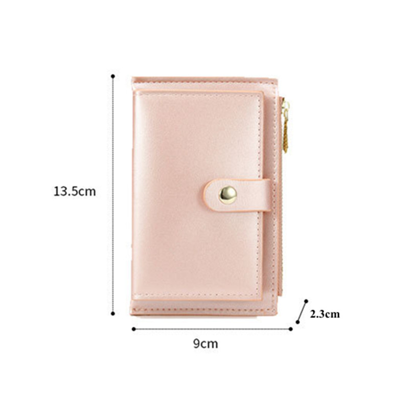 Perle Laser PU Piele Fermoar Portofel pentru femei Moda scurtă Poșetă pentru monede Femeie Geanta de bani Clip Suport card de credit Ambreiaj