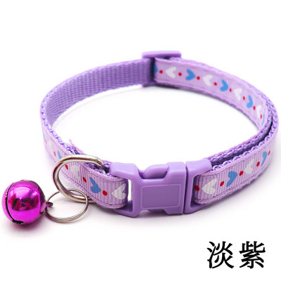 Κολάρο κατοικίδιων λουριών για σκύλους Σκυλί για έλξη Πολύχρωμη τετράγωνη πόρπη Love print Στυλ κινουμένων σχεδίων με κολάρο καμπάνα σκύλου εξατομικευμένο yorki