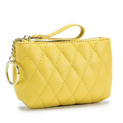 Νέο δερμάτινο τσαντάκι με φερμουάρ μεγάλης χωρητικότητας Συμπλέκτης Τσάντα νομισμάτων Γυναικεία πορτοφόλια Μικρή θήκη για κάρτες Πορτοφόλι θήκης Monedero Mujer