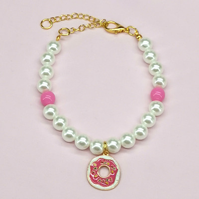 Κολιέ με μαργαριτάρι για σκύλους Πριγκίπισσα με φιόγκο Κοσμήματα Γάτα Χαριτωμένο γιακά Αξεσουάρ κουταβιών Αλυσίδα σκύλου Chihuahua Γαμήλια κοσμήματα