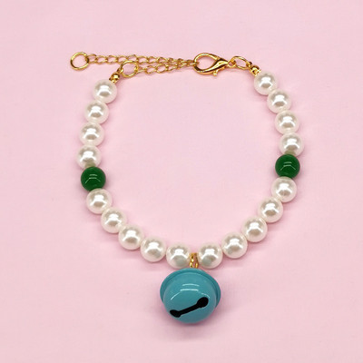 Κολιέ με μαργαριτάρι για σκύλους Πριγκίπισσα με φιόγκο Κοσμήματα Γάτα Χαριτωμένο γιακά Αξεσουάρ κουταβιών Αλυσίδα σκύλου Chihuahua Γαμήλια κοσμήματα