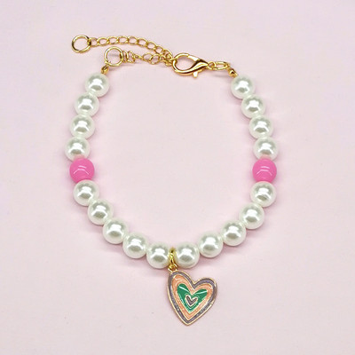 Κολιέ με μαργαριτάρι για σκύλους Πριγκίπισσα με φιόγκο Κοσμήματα Γάτα Χαριτωμένο γιακά Αξεσουάρ κουταβιών Αλυσίδα σκύλου Chihuahua Γαμήλια κοσμήματα