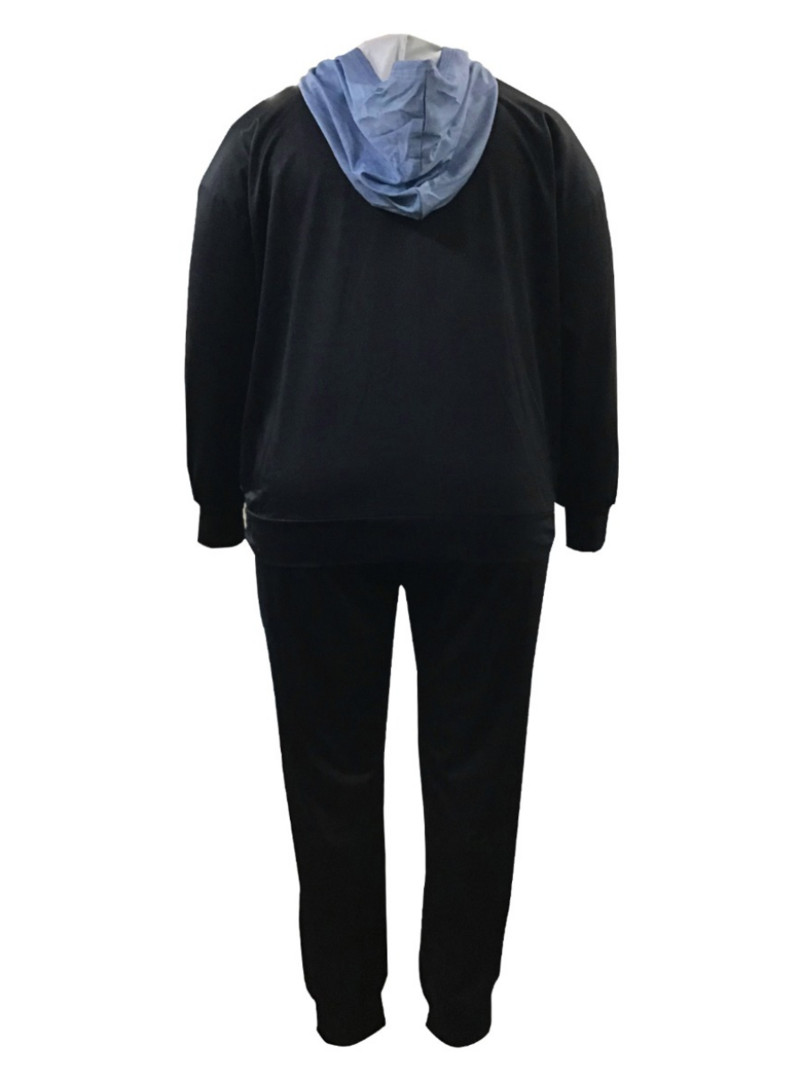 LW Plus Size dressikomplekt Sügistalvine pikkade varrukatega vabaaja 2 tk komplekt Naistele sobiv soe Hoodie & pükste dressikomplekt