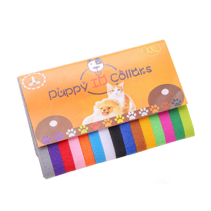 5 tk/komplekt Lemmiklooma identifitseerimise kaelarihm Juhusliku värviga kutsika vastsündinud lemmikloomad tuvastavad kaelarihma fliisist kutsika kassipoega kaelarihmad kaelakee