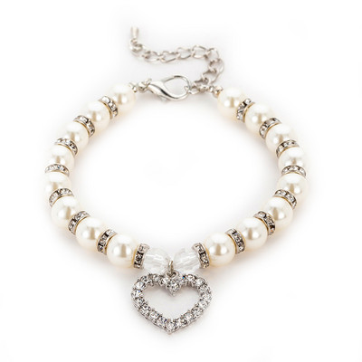 PET μόδας Pet Coller Κουτάβι Σκύλος Γάτα Μαργαριτάρι κολιέ Αξεσουάρ για κατοικίδια Love Diamond Pets Σκύλοι Γάτες Κολάρο & Ldads Κοσμήματα