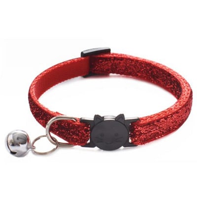 Moodne lemmiklooma koera kaelarihm, läikiv värviline muster, armas kelluke reguleeritav kaelarihm koertele kassidele kutsikate meisterdamise aksessuaarid