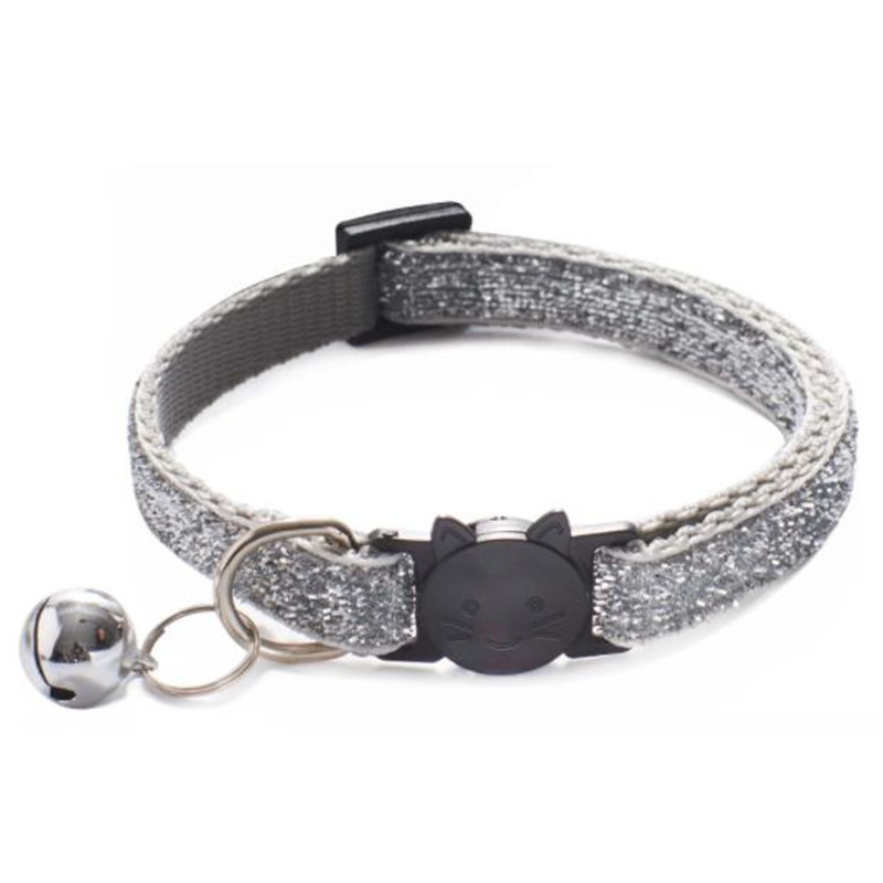 Moodne lemmiklooma koera kaelarihm, läikiv värviline muster, armas kelluke reguleeritav kaelarihm koertele kassidele kutsikate meisterdamise aksessuaarid