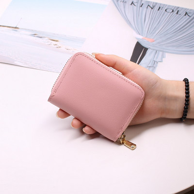 Γυναικεία/ανδρική θήκη για πορτοφόλι για επαγγελματική κάρτα Κόκκινη/μαύρη/γκρι/κίτρινη/μπλε/μωβ Θήκη θήκης πιστωτικής κάρτας 26 bit Πορτοφόλι με φερμουάρ