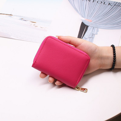 Γυναικεία/ανδρική θήκη για πορτοφόλι για επαγγελματική κάρτα Κόκκινη/μαύρη/γκρι/κίτρινη/μπλε/μωβ Θήκη θήκης πιστωτικής κάρτας 26 bit Πορτοφόλι με φερμουάρ