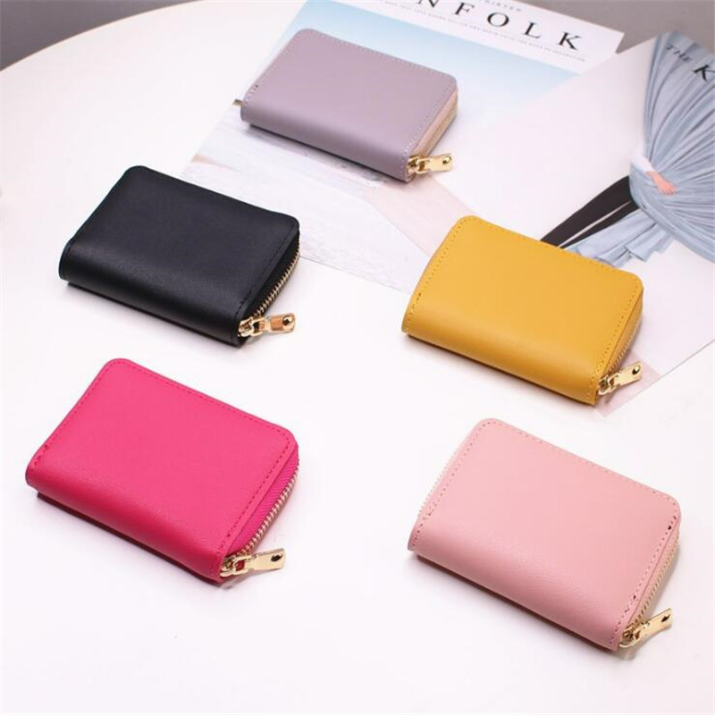 Γυναικεία/ανδρική θήκη για πορτοφόλι για επαγγελματική κάρτα Κόκκινη/μαύρη/γκρι/κίτρινη/μπλε/μωβ Θήκη θήκης πιστωτικής κάρτας 26 bit Πορτοφόλι με φερμουάρ