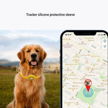За калъф Apple Airtag Котешка нашийник Силиконов нашийник за кученца за куче GPS Finder Anti-lost Location Tracker Продукти за домашни любимци Аксесоари