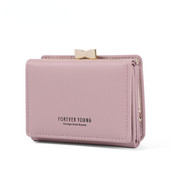 Uus kaasaskantav mini-kaardihoidja naiste rahakott, väike klambritega siduriga lühike rahakott naiste PU-nahast mündikott, naiste hasp-sidur