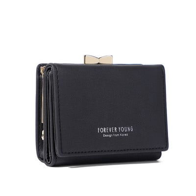 Uus kaasaskantav mini-kaardihoidja naiste rahakott, väike klambritega siduriga lühike rahakott naiste PU-nahast mündikott, naiste hasp-sidur