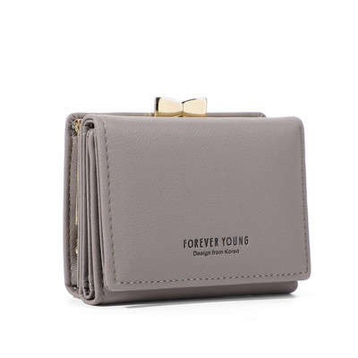 Uus kaasaskantav mini-kaardihoidja naiste rahakott, väike klambritega siduriga lühike rahakott naiste PU-nahast mündikott, naiste hasp-sidur