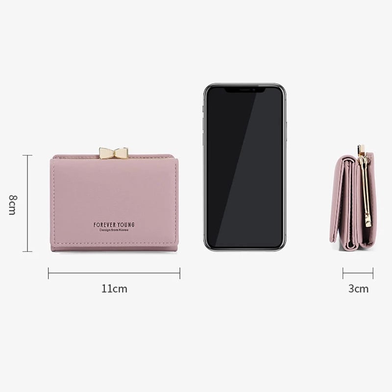 Uus kaasaskantav mini-kaardihoidja naiste rahakott, väike klambritega siduriga lühike rahakott naiste PU-nahast mündikott, naiste hasp-sidur