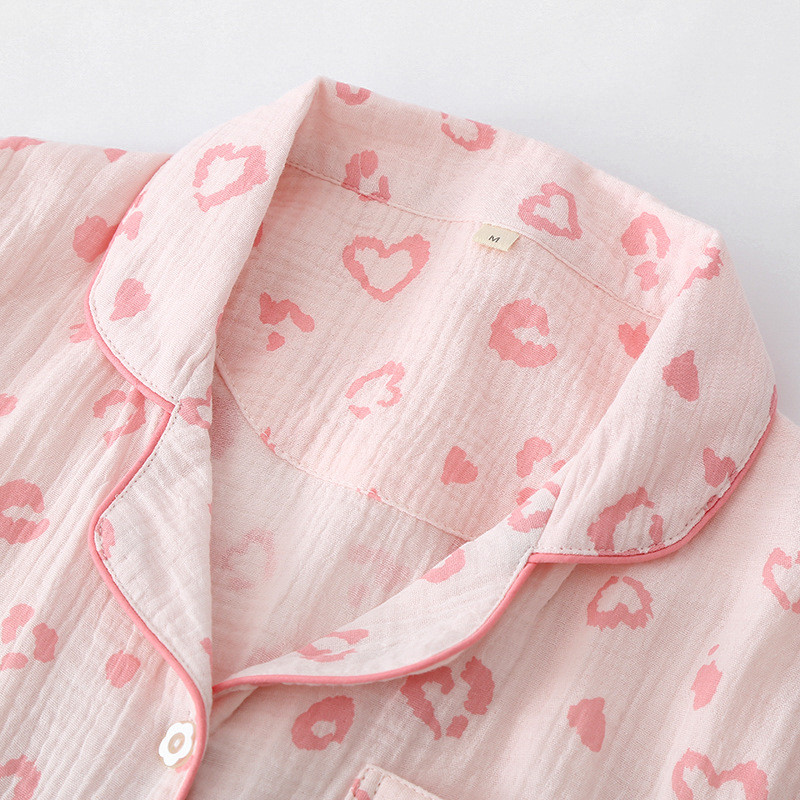 2023Nou 100% tifon bumbac pijamale femei pijama pentru femeie cu imprimeu buzelor set dormitor femeie 3 piese haine de relaxare costume scurte cu pantaloni scurți