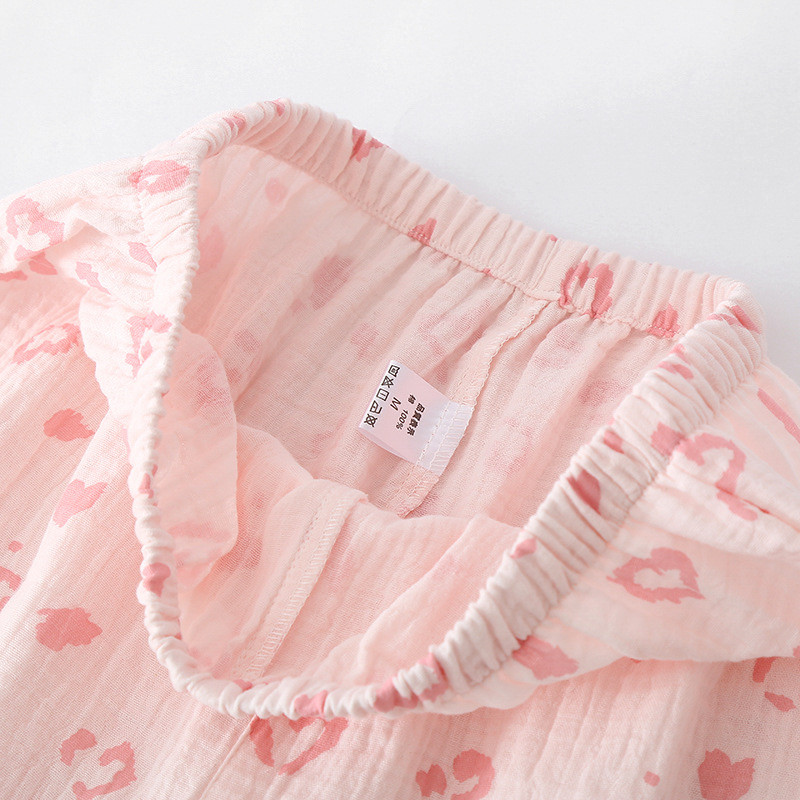 2023Nou 100% tifon bumbac pijamale femei pijama pentru femeie cu imprimeu buzelor set dormitor femeie 3 piese haine de relaxare costume scurte cu pantaloni scurți