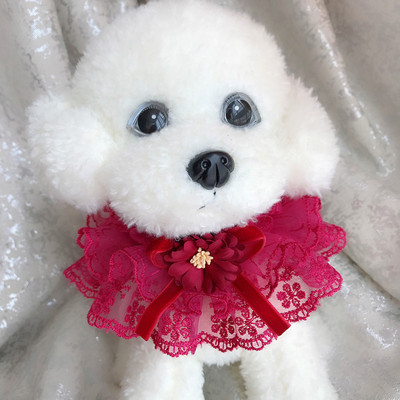 Δαντελένιο μαντήλι για γάτο σκύλου Κασκόλ Υπέροχο κολιέ Σαλιάρα για κατοικίδια Μπαντάνα Κολάρες για κουτάβια γάτες Γραβάτα για κατοικίδια Αξεσουάρ γάμου