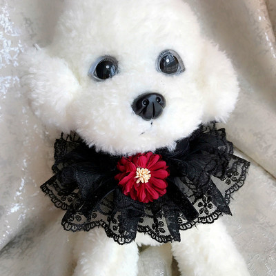 Δαντελένιο μαντήλι για γάτο σκύλου Κασκόλ Υπέροχο κολιέ Σαλιάρα για κατοικίδια Μπαντάνα Κολάρες για κουτάβια γάτες Γραβάτα για κατοικίδια Αξεσουάρ γάμου