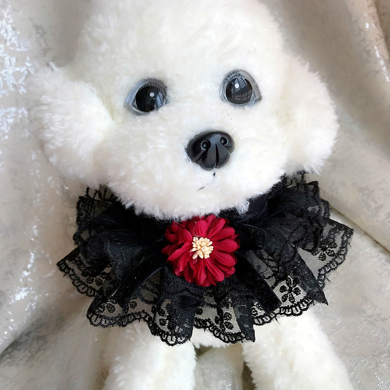 Δαντελένιο μαντήλι για γάτο σκύλου Κασκόλ Υπέροχο κολιέ Σαλιάρα για κατοικίδια Μπαντάνα Κολάρες για κουτάβια γάτες Γραβάτα για κατοικίδια Αξεσουάρ γάμου