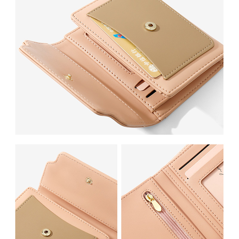 Portofele mici pentru femei Candy ColorSoft din piele PU Poșetă pentru cărți Poșete pentru doamne de călătorie, la modă, Carteras Para Mujer2022