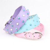 Εξατομικευμένο δερμάτινο κολάρο σκύλου Μεταλλικό Διαμαντένιο Μεγάλο Τσόκερ Φαρδύ Whippet/Κολάρο Greyhound