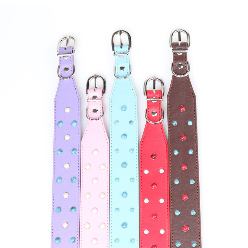 Εξατομικευμένο δερμάτινο κολάρο σκύλου Μεταλλικό Διαμαντένιο Μεγάλο Τσόκερ Φαρδύ Whippet/Κολάρο Greyhound