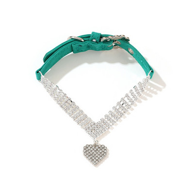 Rhinestone γιακά σκύλου Ρυθμιζόμενο λουράκι λαιμού Διαμαντένιο κρυστάλλινο κολάρο για μικρό κορίτσι κατοικίδιο κουτάβι Αξεσουάρ για γενέθλια γάμου