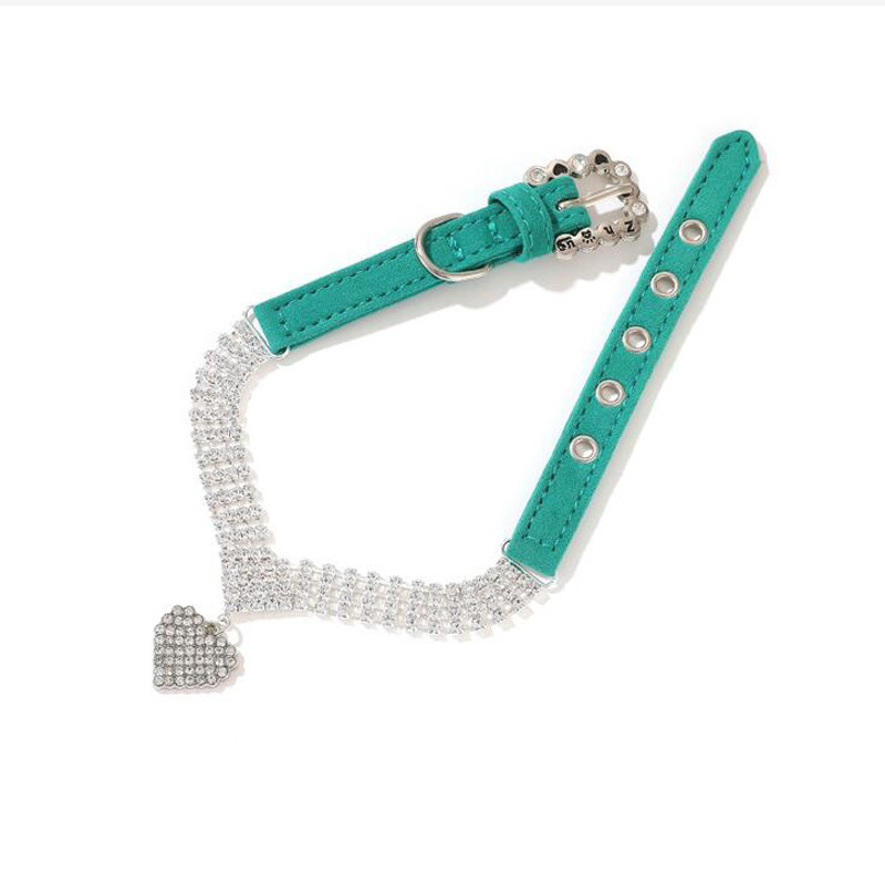Rhinestone γιακά σκύλου Ρυθμιζόμενο λουράκι λαιμού Διαμαντένιο κρυστάλλινο κολάρο για μικρό κορίτσι κατοικίδιο κουτάβι Αξεσουάρ για γενέθλια γάμου