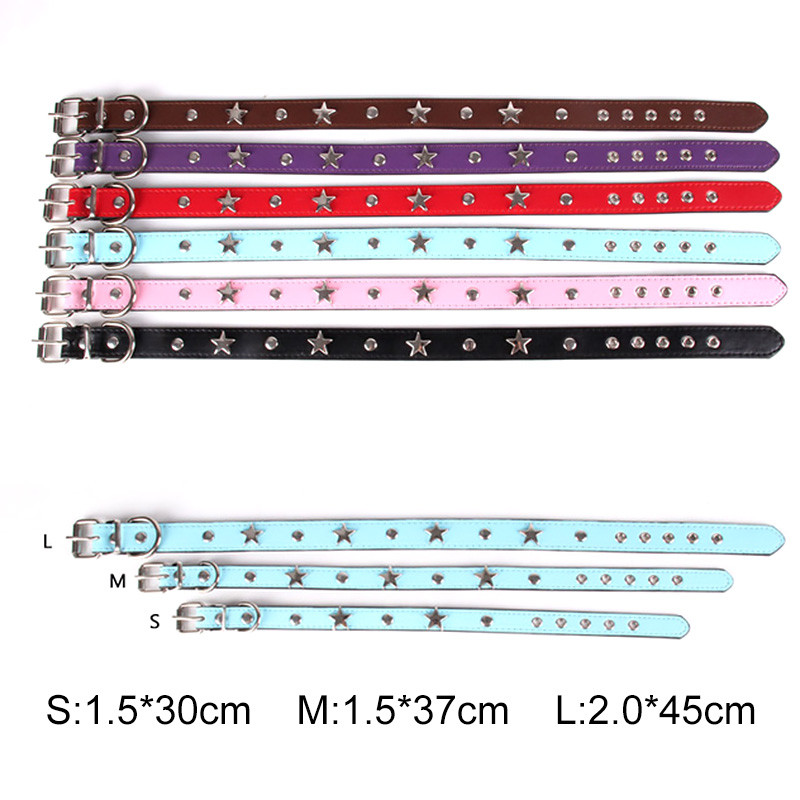 Κολάρο προμηθειών κατοικίδιων για σκύλους με αιχμές Ρυθμιζόμενη δερμάτινη αυστηρή αλυσίδα για σκύλους για κολάρο σκύλου για κολάρα σκυλιών με πέντε άκρες Acce