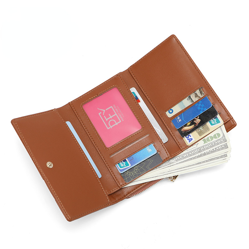 Moodsad kaardihoidjatega rahakotid naistele Brändi disainer Pehmest PU-nahast naiste rahakotid Naiste lukuga rahakotid Carteras Para Mujer