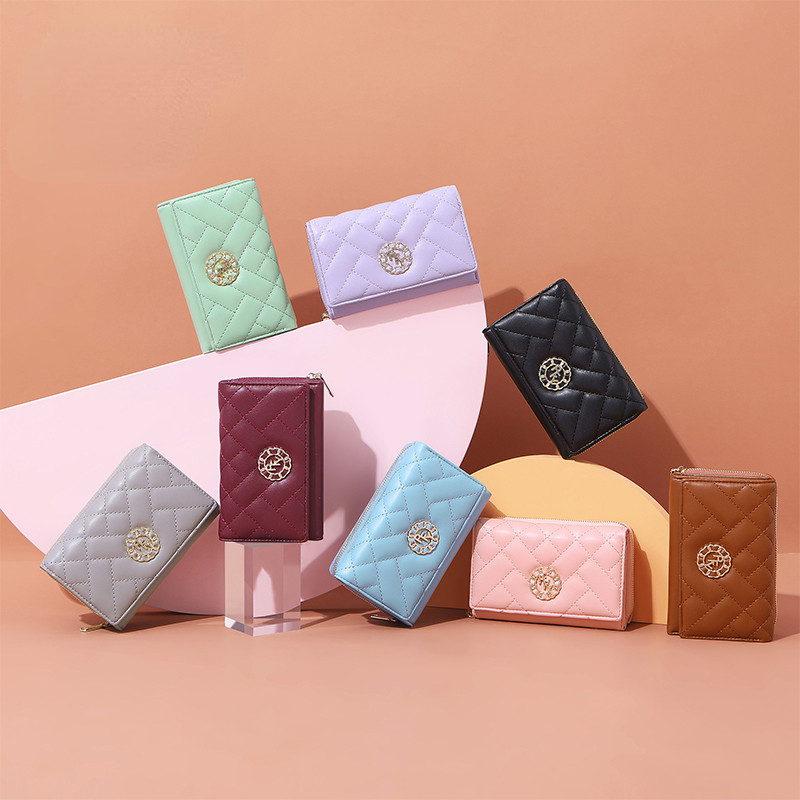 Moodsad kaardihoidjatega rahakotid naistele Brändi disainer Pehmest PU-nahast naiste rahakotid Naiste lukuga rahakotid Carteras Para Mujer