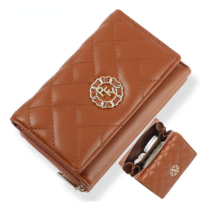 Moodsad kaardihoidjatega rahakotid naistele Brändi disainer Pehmest PU-nahast naiste rahakotid Naiste lukuga rahakotid Carteras Para Mujer