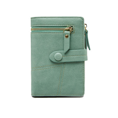 Μόδα κοντό πορτοφόλι Γυναικείο πτυσσόμενο φερμουάρ PU Δερμάτινο γυναικείο τσαντάκι με κέρματα Γυναικεία τσαντάκια Hasp Συμπλέκτης πιστωτικής κάρτας Θήκη για χρήματα Τσάντα Carteras