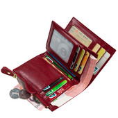 Πολυτελές γυναικείο πορτοφόλι  ρετρό λαδιό   μόδας κορίτσι πορτοφόλι Κοντό φερμουάρ Μικρό τσαντάκι με κέρματα για γυναίκες Carteras